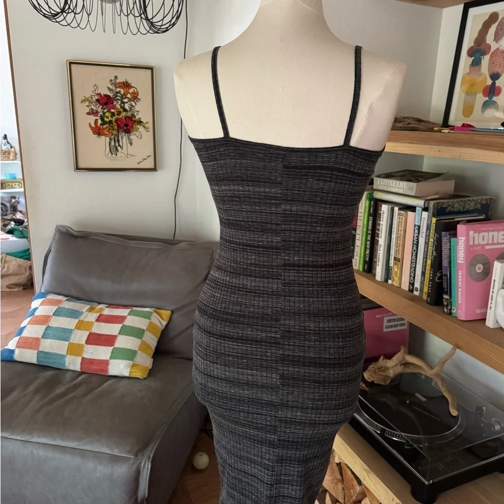 Express 90’s Black and Gray Midi Dress